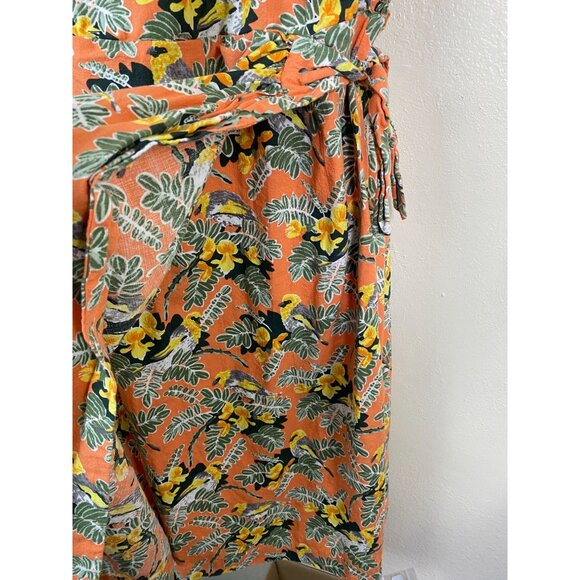 Patagonia Pataloha Womens Tropical Bird Floral Dress Size 18 Organic Cotton Boho - Picture 11 of 16